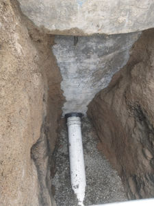 Sewer main vertical drop , Rutherford 