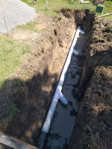sewer junction cut in for a subdivision
