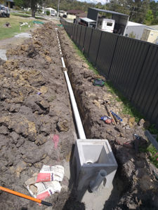 stormwater mains for  subdivision - Holmesville 